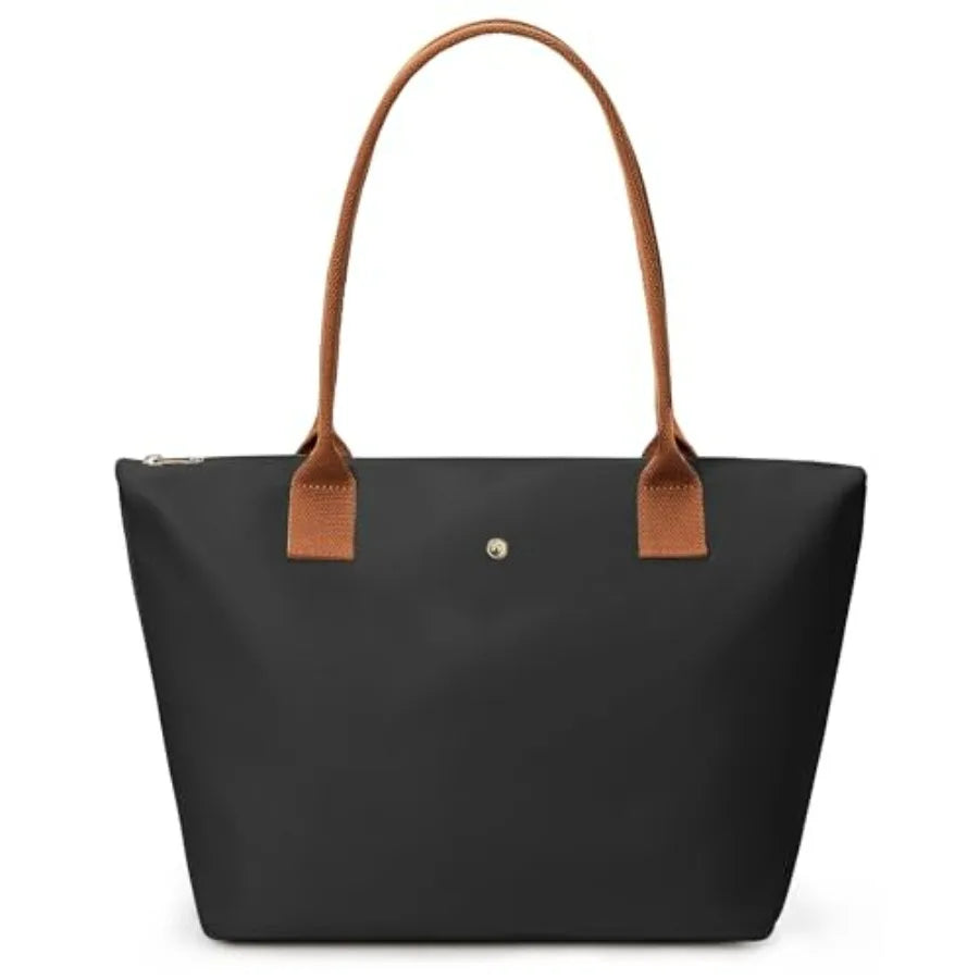 KALIDI Tote Bag for Women Nylon Top-Handle Purse, Large Capacity Shoulder Hobo handBag with Zipper Leisure Foldable Weekend