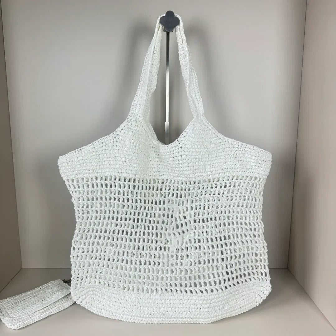 Icare Maxi Tote Evening Designer Women Luxury Handbag Raffias Hand-Embroidered Straw High Quality Beach Large Capacity Totes Sho