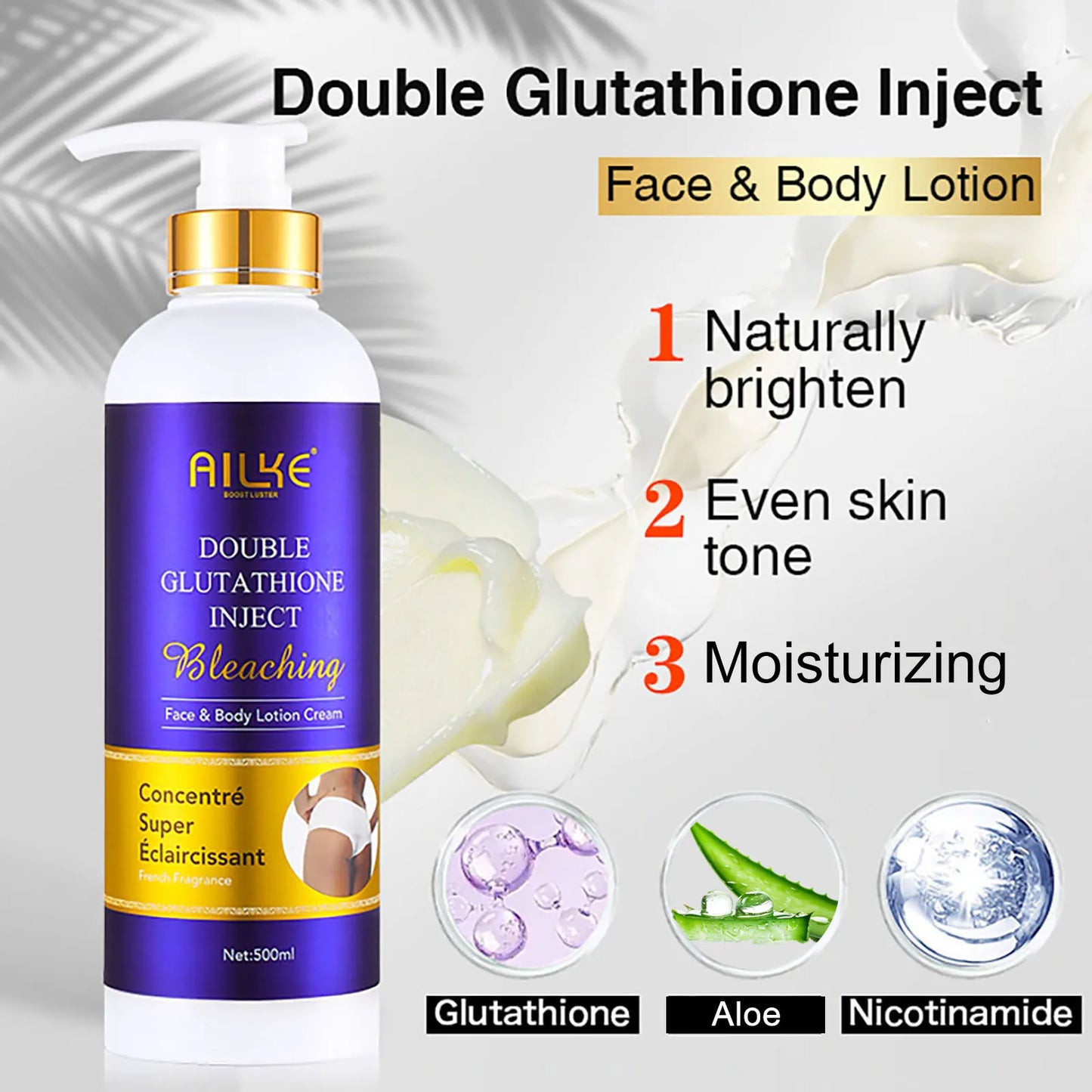 AILKE Glutathione 5in1 Skin Care Kit With Serum And Lotion