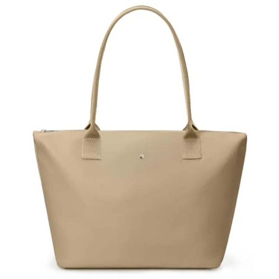 KALIDI Tote Bag for Women Nylon Top-Handle Purse, Large Capacity Shoulder Hobo handBag with Zipper Leisure Foldable Weekend