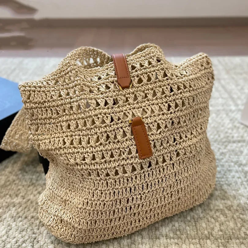 Icare Maxi Tote Evening Designer Women Luxury Handbag Raffias Hand-Embroidered Straw High Quality Beach Large Capacity Totes Sho