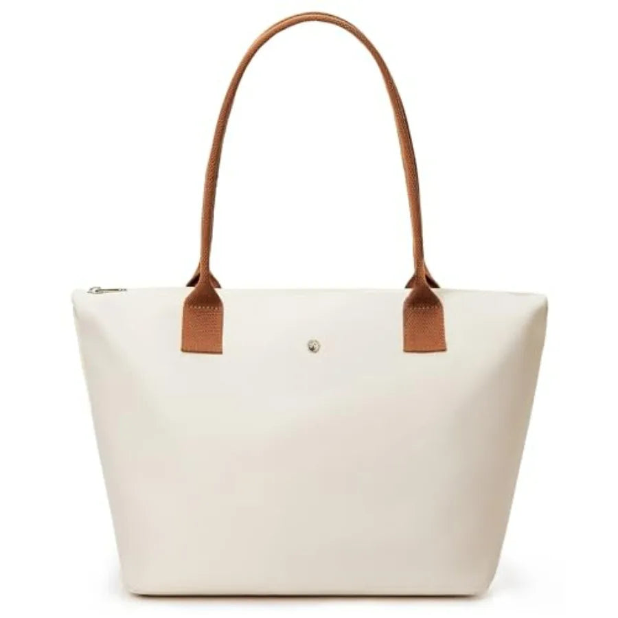 KALIDI Tote Bag for Women Nylon Top-Handle Purse, Large Capacity Shoulder Hobo handBag with Zipper Leisure Foldable Weekend
