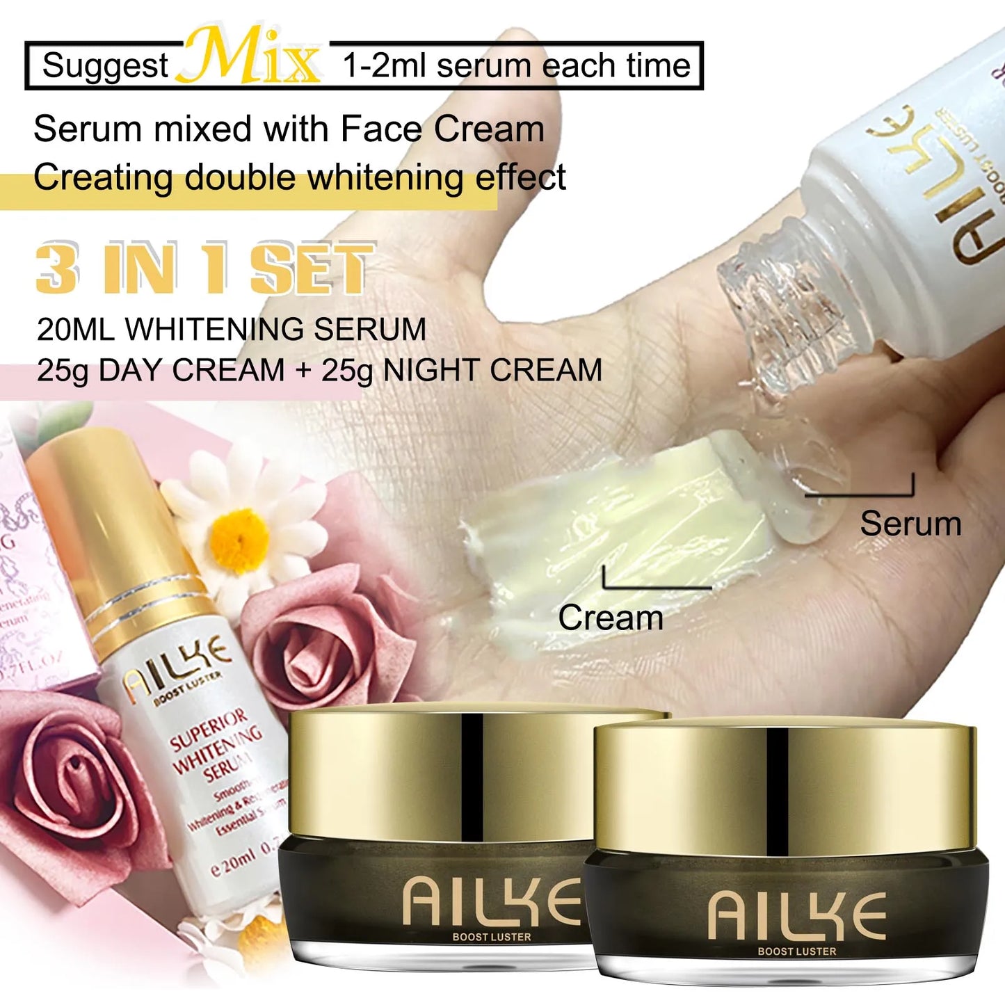 AILKE Whitening Face Cream Dark Spots Reduction And Anti Aging