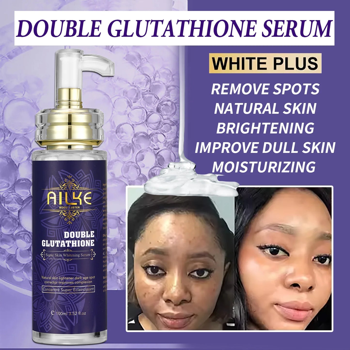 AILKE Glutathione 5in1 Skin Care Kit With Serum And Lotion