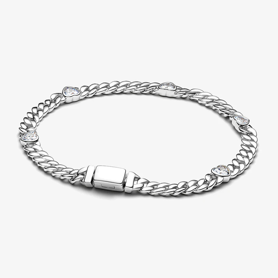 2026 New 925 Silver Heart Eternal Rose Plant Specimen ME Tennis Adjustable Blue Bow Bracelet DIY Exquisite Charm Jewelry Gift