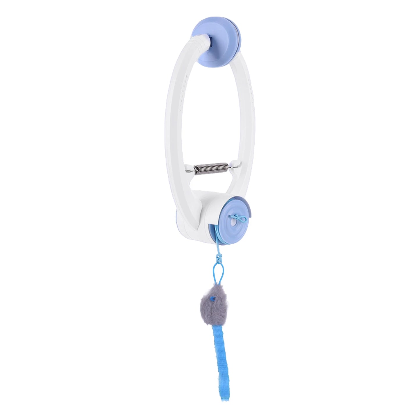 Teaser Electronic Self Play Feather Cat String Toy with 3 Catnip Mice Self Play Hanging Door Cat Mouse Toys for Indoor Cats