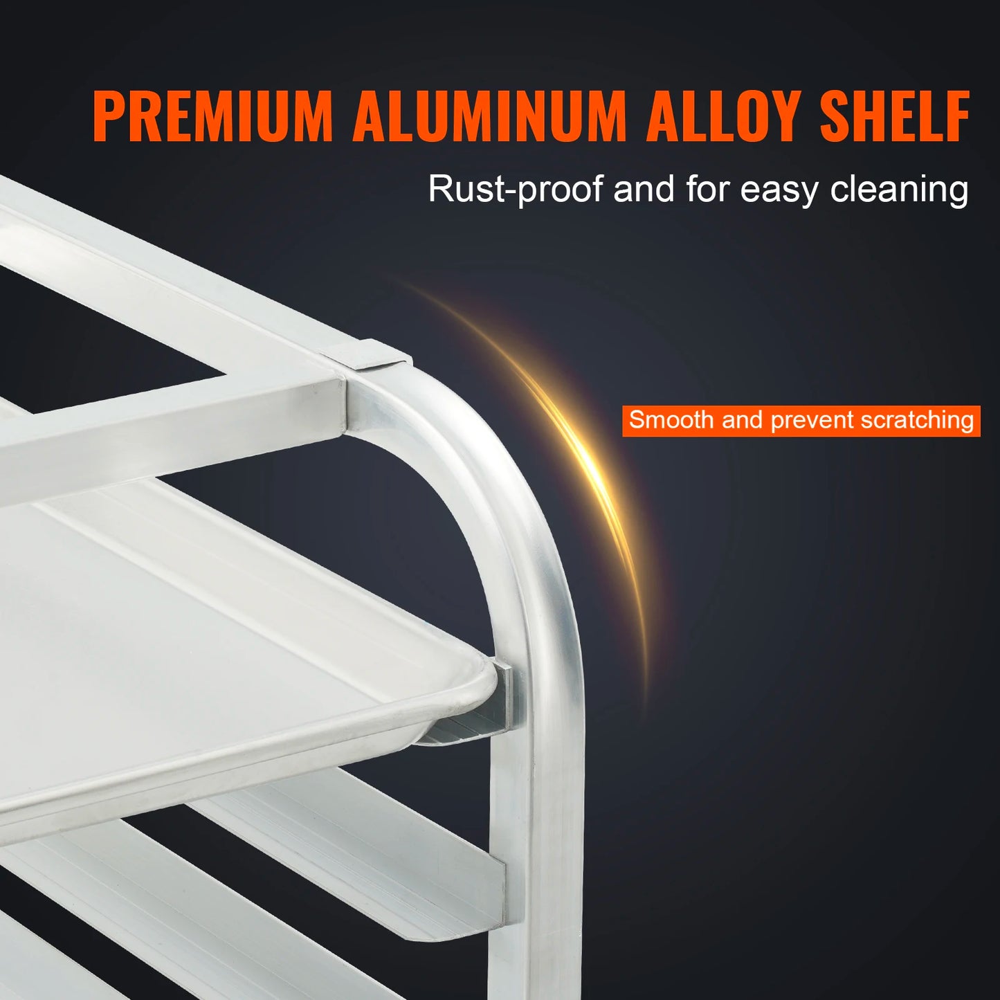 SucceBuy Ten To Twenty Sheet Pan Rack With Brake Wheels Aluminum Trolley