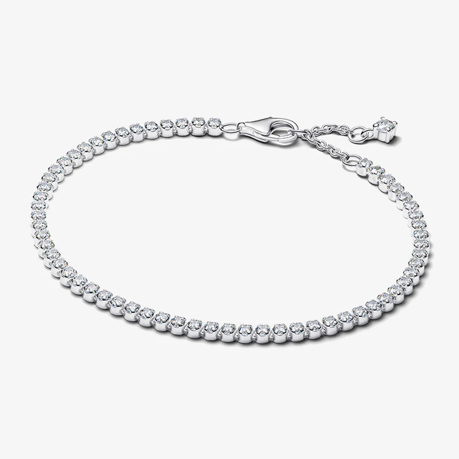 2026 New 925 Silver Heart Eternal Rose Plant Specimen ME Tennis Adjustable Blue Bow Bracelet DIY Exquisite Charm Jewelry Gift
